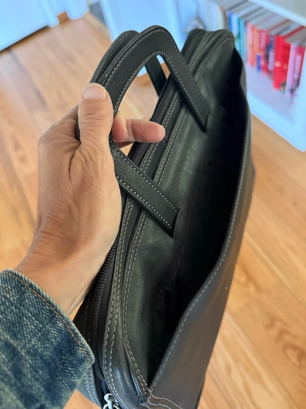 Leather Laptop Case - Black